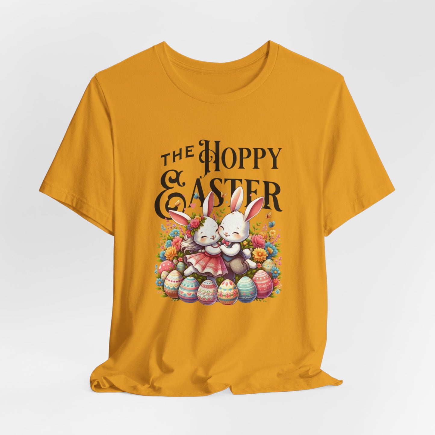Easter Bunny Tee – "The Hoppy Easter" Cute Bunny & Colorful Eggs T-Shirt