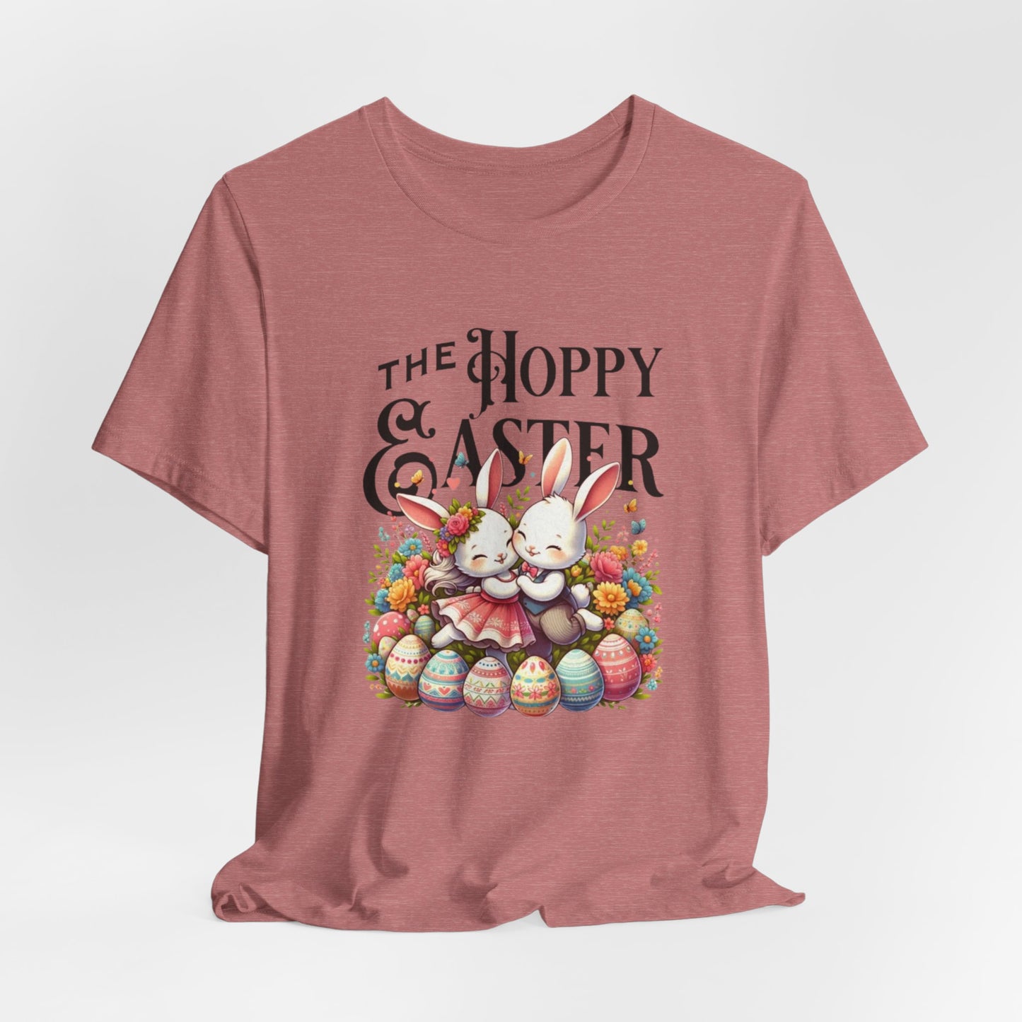 Easter Bunny Tee – "The Hoppy Easter" Cute Bunny & Colorful Eggs T-Shirt