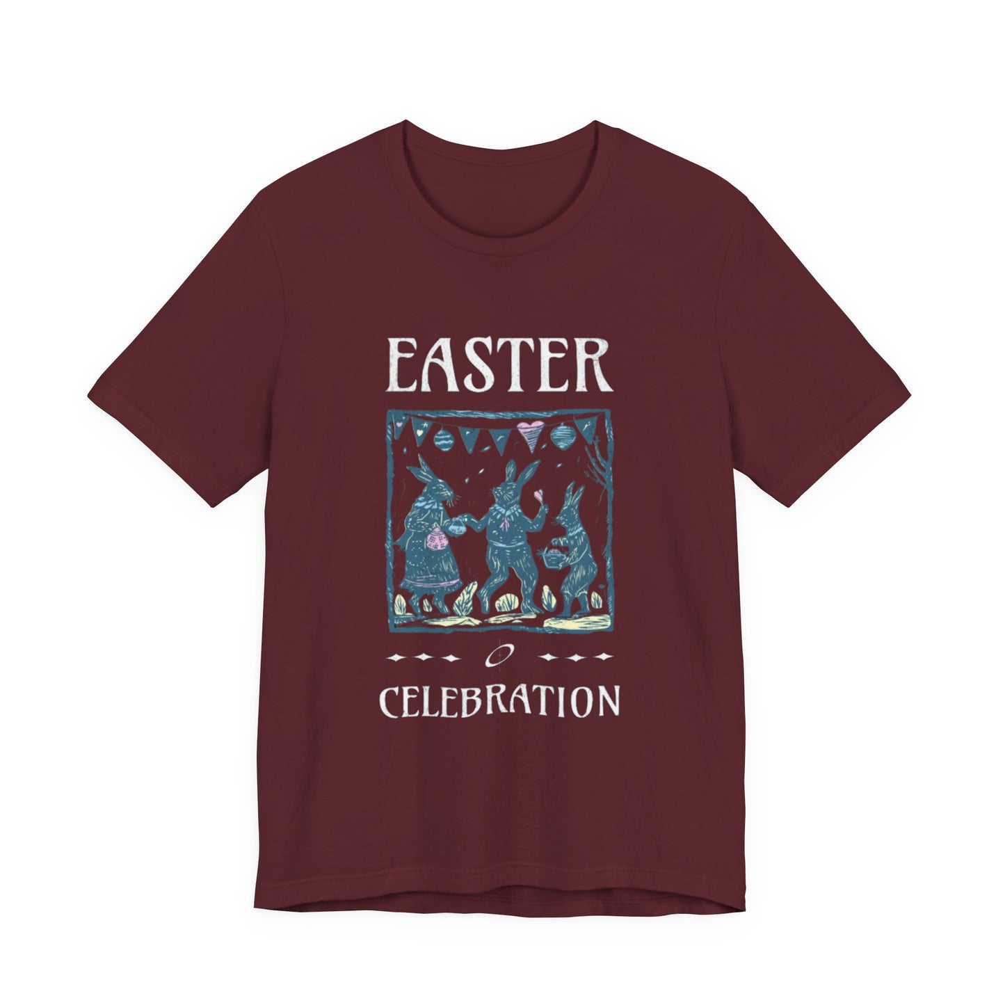 Easter Celebration Tee — Vintage Dancing Bunnies Graphic T-Shirt