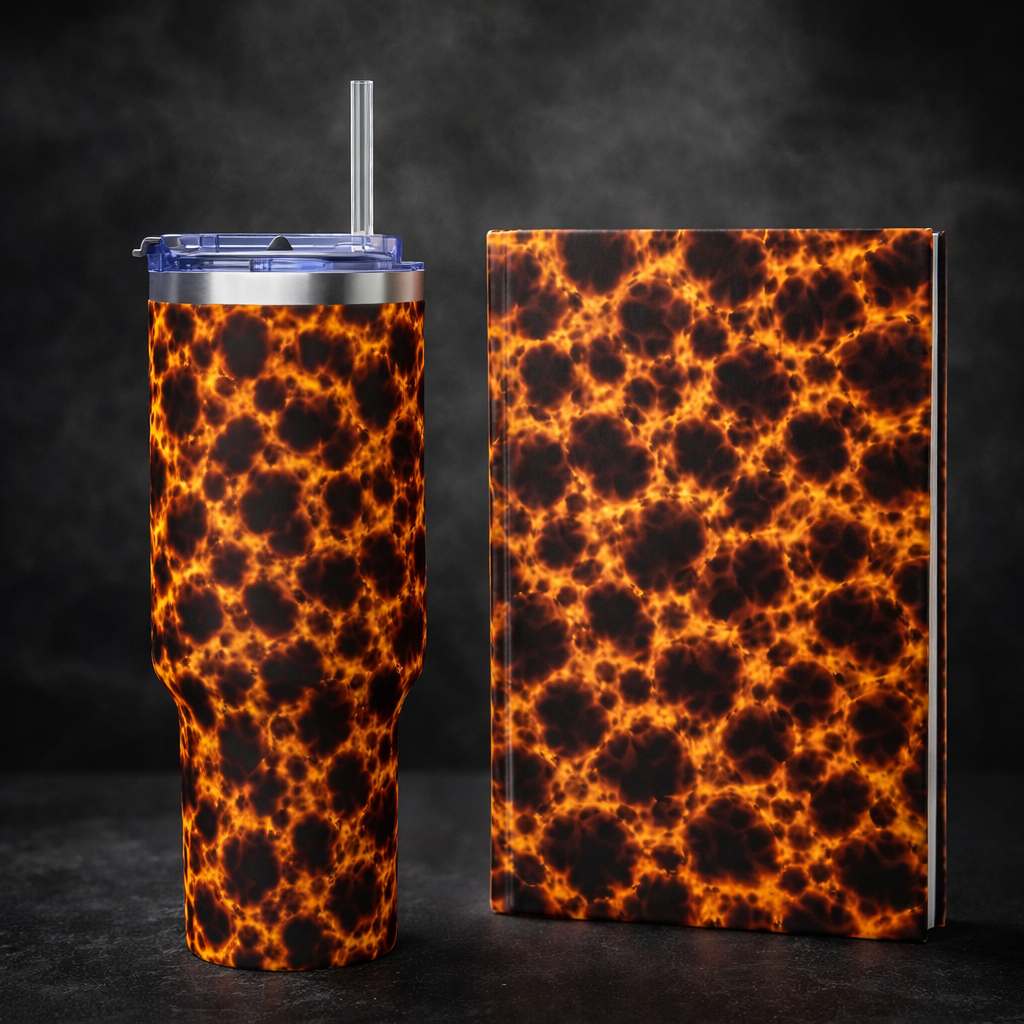 16oz Fish Pattern Sipper Glass – Reusable Bamboo-Lid Tumbler with Straw (Copy)